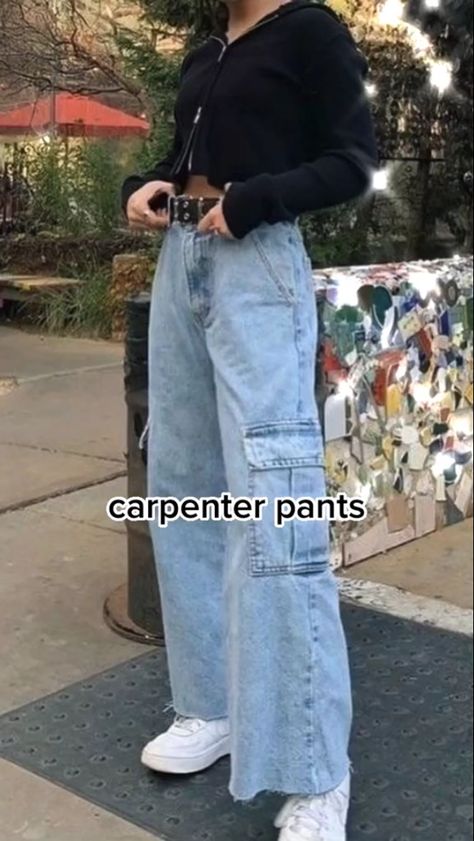 Carpenter Jeans Outfit, Carpenter Pants, Carpenter Jeans, Jean Outfits, Mom Jeans, Fashion Inspo Outfits, Denim Jacket, Fashion Inspo, Outfit Inspo