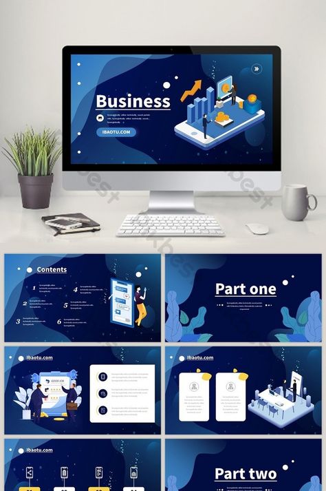 dark blue creative flat business year-end report ppt template Best Canva Templates, Ppt Free, Business Ppt Templates, Ppt Template Design, Free Ppt Template, Powerpoint Tips, Powerpoint Slide Designs, Powerpoint Format, Powerpoint Design Templates