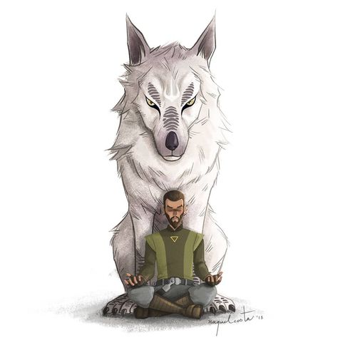 #starwarsrebels is one of my favourite pieces of the @starwars universe. This is Jedi Kanan Jarrus aka Caleb Dume. Lothwolf Star Wars, Star Wars Rebels Loth Wolf, Loath Wolf Star Wars, Star Wars Loth Wolf, Kanan Jarrus Art, Loth Wolf Art, Kanan Jarrus Tattoo, Loth Wolf Tattoo, Loth Wolf