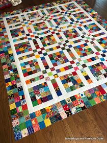 One Jelly Roll Quilt Patterns, Scrappy Borders On Quilts, 16 Patch Quilt Pattern Ideas, 2.5 Inch Square Quilt Patterns, String Quilts Ideas Block Patterns, 9 Patch Quilt Ideas, 4 Patch Quilt Pattern Ideas, Strip Quilts Ideas, Quilts With Squares