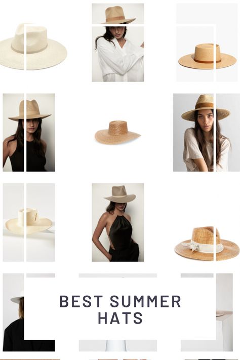 Summer Beach Hats For Women, Pool Hat For Women, Summer Hats 2022, Classic Everyday Sun Hat For Summer, Classic Summer Hat, One Size Fits Most, Best Beach Hats For Women, Hats 2023 Trends, Chic Natural Sun Hat With Upf 50+, Classic Straw Hat With Upf 50+ For Spring