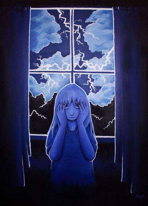 Astraphobia Art, Irrational Fear, Thunder And Lightning, Mental Health Support, Signs And Symptoms, The Fear, Mental Health Matters, Mental Wellness, Drawing Reference