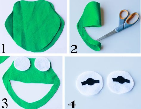 Trouvée sur Bing sur www.pinterest.com Diy Kermit The Frog Costume, Nicu Costumes, Kermit The Frog Costume, Fleece Hat Pattern, Toad Costume, Animal Muppet, Frog Costume, Green Costumes, Bat Costume