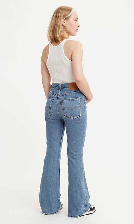 70's High Rise Flare Women's Jeans - Light Wash | Levi's® US Levis Bell Bottom Jeans, Light Flare Jeans, Emotionally Attached, High Waisted Flare Jeans, Jeans Light, Jeans Brands, What I Wore, Dream Wardrobe, Jeans Shop