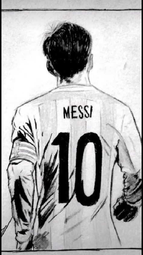 How To Draw Messi, Messi Sketch, Messi Drawing, Young Messi, Closer Quotes, Favorite Number, Quotes Movie, Closer Quotes Movie, Messi 10