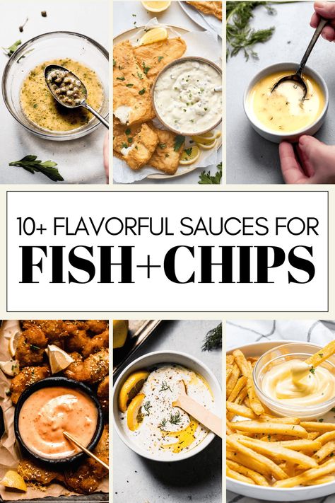 Wondering what the best sauces for fish & chips are, besides the classic tartar sauce? I’ve got you covered with this handy guide of tasty dipping sauces. Dip For Fish And Chips, Sauce For Fish And Chips, Fish And Chips Sauce Recipe, Sauce For Breaded Fish, Fish And Chips Dipping Sauce, Fish Sauce Dipping Sauce, Fish Dipping Sauce Recipe, Fish And Chips Sauce, Dip For Fish