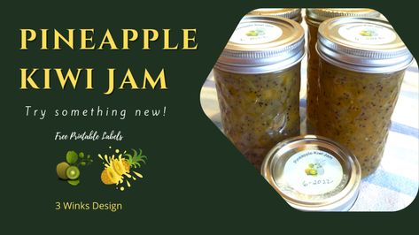 Kiwi Dessert, Pineapple Jam Recipe, Kiwi Jam, Kiwi Benefits, Fruit Jam Recipes, Kiwi Recipes, Kiwi Juice, Freezer Jam Recipes, Orange Jam