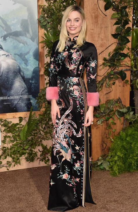 The Gucci frock was first worn by Margot Robbbie in LA last year. Picture: Getty Images The Legend Of Tarzan, Legend Of Tarzan, Gucci Gown, Catwalk Models, Gucci Dress, Red Carpet Gowns, Chinese Dress, Margot Robbie, Red Carpet Dresses