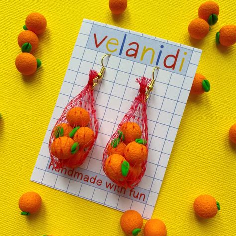 Silly Earrings, Closet Refresh, Crazy Earrings, 2023 Wishlist, Weird Jewelry, Quirky Earrings, Funky Earrings, Produce Bags, Funky Jewelry