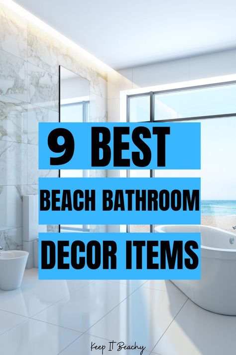 I have been searching for ways to restyle my bathroom to have a coastal style and these beach themed bathroom decor ideas are everything I have been looking for. Each beach bathroom accessory is so adorable! Coastal Bathroom Ideas Beach Themes, Small Beachy Bathroom, Beach Bathroom Decor Ideas, Beach Themed Bathroom Decor, Beach Themed Bathroom Ideas, Coastal Style Bathroom, Themed Bathroom Decor, Seaside Bathroom, Beach Themed Bathroom