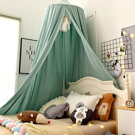 Bed Canopy Kids Dome Mosquito Net Play Tent Nursery Room Decorations Hanging Dirty Dusty Bed Canopies Grey Green(Height:2.5M) : Amazon.co.uk: Baby Products Koala Bedroom, Hanging Bed Canopy, Tenement Flat, Summer Bedroom Ideas, Bedroom Extension, Mosquito Net Baby, Kids Bed Canopy, Childrens Tent, Tent Room