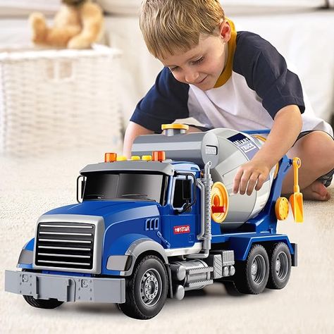 Amazon.com: Dwi Dowellin Kids Toys for 3 4 5 6 7 Years Old Boys, 15" Large Tow Truck Toy,Friction Powered Transport Truck Crane Toy with Lights and Sounds,with Roadster,Toddlers Gifts : Toys & Games Cement Mixer Truck, Transport Truck, Kids Toy Shop, Kids Ride On Toys, Cement Mixer, Mixer Truck, Rescue Vehicles, Boy Toys, Gifted Education