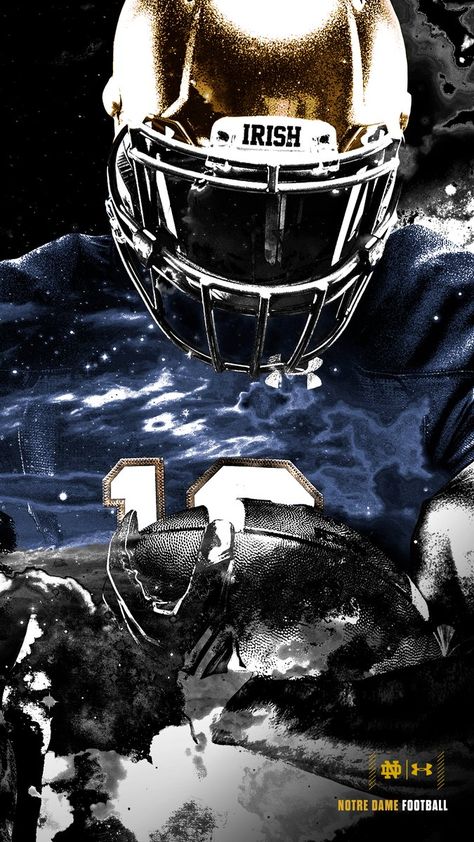 Notre Dame Notre Dame Wallpaper, Notre Dame Basketball, College Football Logos, College Football Art, College Football Recruiting, Football Poses, Go Irish, Sports Design Inspiration, Notre Dame Football