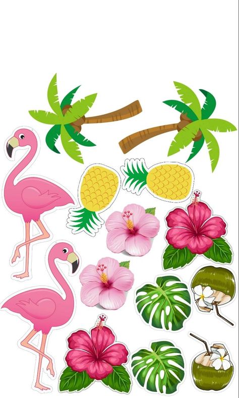 Sweet 16 Cupcakes, Flamingo Topper, Flamingo Cake Topper, Flamingo Pool Parties, Flamingo Themed Party, Flamingo Craft, Flamingo Art Print, Flamingo Cake, Aloha Party