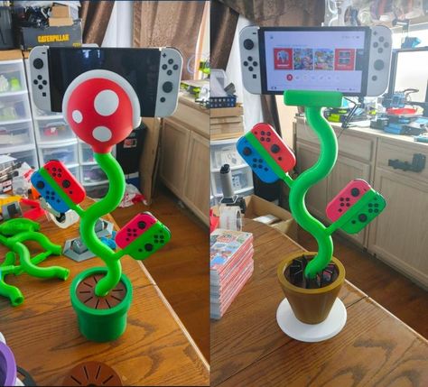 Mario Piranha Plant Nintendo Switch Charger Stand Mario Piranha Plant, Switch Stand, Piranha Plant, Unique Gift Guide, Switch Accessories, Nintendo Switch Accessories, College Student Gifts, Charger Stand, Diy Holder