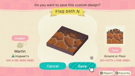 Acnh Orange Path, Acnh Orange, Animal Crossing, Hogwarts, Custom Design, Orange, Animals, Design