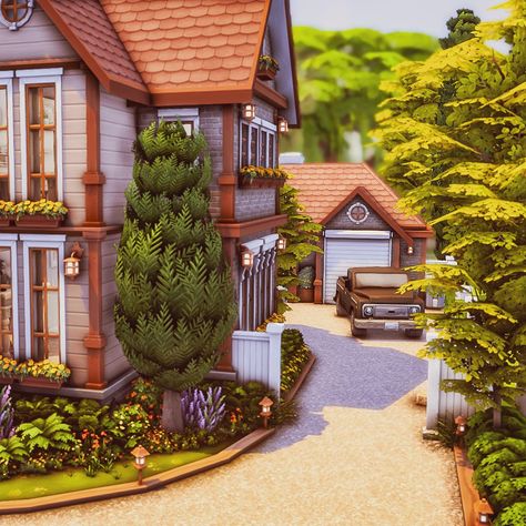 Hello Lovelies! 💮🐞 I finished another BaseGame Home! This time it's a bit bigger and perfect for 8 Sims. There's a pool, a garage you can use as hobbyroom and so much more! It's time to move in! 🎉 There's also a Speebuild for this BaseGame Build on my YouTube Channel -> Link in Bio 🍀 And it's in the gallery! 🥰 ❤️✨🌺❤️✨🌺❤️✨🌺 ✨ BaseGame Only ✨No CC ✨40x30 (Newcrest) ✨6x🛌 ✨4x🚽 ✨Pool, Garage, Greenhouse ✨Edit done with Photoshop/ Lightroom ❤️✨🌺❤️✨🌺❤️✨🌺 #thesims4builds #thesims4homes #showus... Sims Garage Ideas, Sims 4 Build Exterior, Sims 4 Gallery Lots No Cc, Sims 4 House With Garage, Ts4 Pool Cc, Sims Garage, Ts4 Newcrest, Sims4 Exterior, Newcrest Sims 4