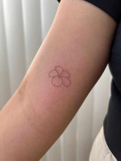 kalachuchi, frangipani, tattoo, minimalist, fine line tattoo, Kalachuchi Flower Tattoo, Fragapani Flower Tattoo, Frangi Pani Tattoo, Frangapenni Tattoo, Kalachuchi Tattoo, Beach Travel Tattoo, Travel Fine Line Tattoo, Frangipani Tattoo Fine Line, Fine Line Frangipani Tattoo