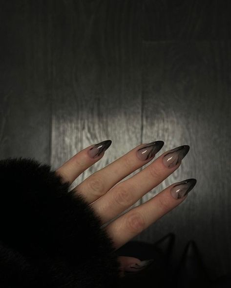 Smokey Tip Nails, Smokey Acrylic Nails, Smokey Black Nails, Smoky Black Nails, Smoky Grey Nails, Smoky Acrylic Nails, Smoky Quartz Nails, Smoky Nails, Smokey Nails