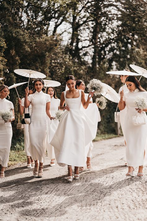 Outfit Theme Ideas, Bridesmaids In White, Photo Theme, Filipiniana Wedding, Together Journal, Simple Wedding Gowns, March Wedding, White Weddings, Wedding Moodboard