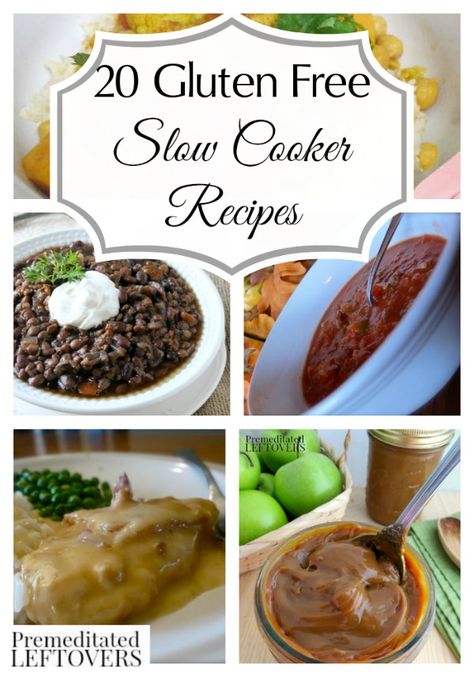 20 Gluten-Free Slow Cooker Recipes- These gluten-free recipes are a cinch to prepare in your slow cooker. They include hearty soups, stews, and casseroles. Crockpot Casserole Recipes, Gluten Free Crockpot, Gluten Free Slow Cooker Recipes, Resep Makanan Beku, Gluten Free Crock Pot Recipes, Crockpot Casserole, Gluten Free Dinner, Crock Pot Slow Cooker, Gf Recipes