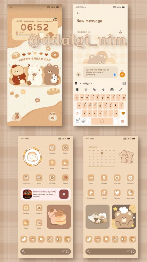 Theme Apps For Android Free, Theme Apps For Android, Widget Cute, Music Widget, Cute Keyboard, App Aesthetic, Aesthetic Widgets, Keyboard Theme, Beach Wall Collage