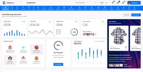 Worldnic Bootstrap Admin Dashboard Template