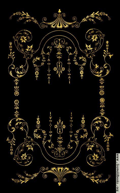 [Picture: Victorian border, Gold on Black.] Victorian Border, Border Wallpaper, Vintage Border, Motif Art Deco, Victorian Wallpaper, 3d Cnc, Vintage Book Covers, Black Image, 판타지 아트