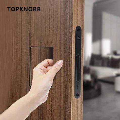 Just found this amazing item on AliExpress. Check it out! $56.82 51％ Off | Invisible Room Door Lock, Hidden Outward-opening Wooden Door Handle, Magnetic Door Handle, Indoor Silent Secret Door Lock Hidden Bathroom Door, Wooden Door Handle, Hidden Doors In Walls, Wood Door Handle, Bathroom Door Locks, Door Lock System, Invisible Doors, Frameless Door, Door Handle Design