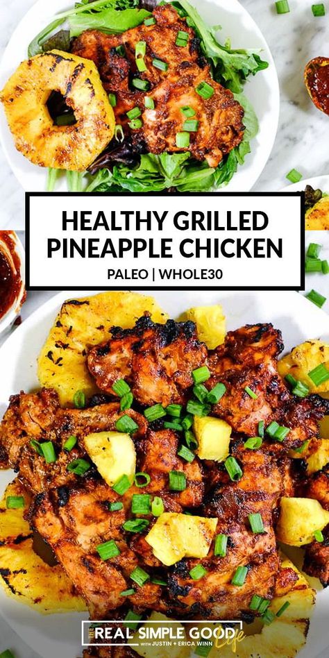 Pineapple Chicken Marinade, Hawaiian Bbq Chicken, Grilled Pineapple Chicken, Healthy Bbq, Healthy Summer Dinner, Bbq Chicken Thighs, Healthy Summer Dinner Recipes, Hawaiian Bbq, Healthy Grilling Recipes