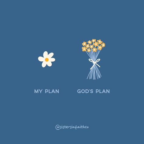 Sometimes our plans are small like a single flower, but God’s plans for us bloom into a beautiful bouquet. Trust in His timing and purpose.​​​​​​​​​ #godsplan #jeremiah2911 #proverbs356 #sistersinfaithco #christianity #jesus #christian #bible #god #faith #jesuschrist Gods Plan Quotes, Christian Illustration, Scripture Wallpaper, Christ Tattoo, God's Plans, Jesus Loves Us, But God, God's Plan, Gods Plan