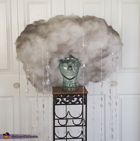 Thunder Storm Costume, Diy Cloud Hat, Cloud Hat Costume, Rain Storm Costume, Storm Diy Costume, Rain Cloud Costume Women, Diy Thunderstorm Costume, Cloud Halloween Costume, Thunderstorm Costume