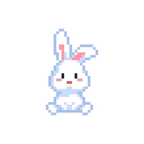 Pixel Bunny, All About Rabbits, Bunny Art, Cross Stitch Animals, Cute Art Styles, Cute Bunny, Animal Crossing, Pixar, Pixel Art