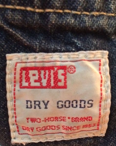 Vintage Levi's label on dungarees Dungarees Outfits, Leather Label, Dry Goods, Clothing Labels, Dungarees, Vintage Levis, Vintage Clothing, Levi's, Vintage Outfits