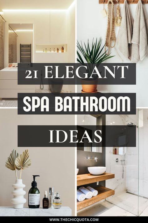 luxury spa bathroom decor Bathroom Spa Decor Ideas, Spa Bathroom Decor Ideas, Spa Bathroom Ideas, Spa Bathroom Decor, Spa Bathroom, Spa Like Bathroom, Spa Decor, Best Spa, Bathroom Spa