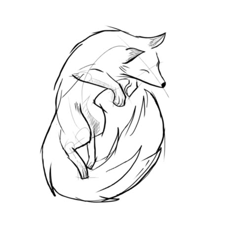 Draw of a fox jumping in sketch style Artic Fox Tattoo Design, Minimalistic Fox Tattoo, Arctic Fox Tattoo, Black Fox Tattoo, Simple Fox Tattoo, Simple Fox Drawing, Fox Line Drawing, Fox Tattoo Men, Fox Line Art