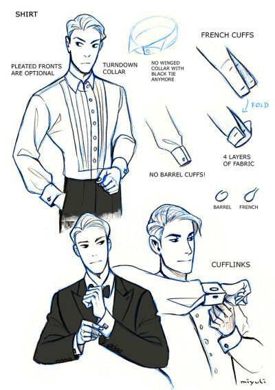 Men’s formal fancy clothes shirts reference tutorial Black Tie Dress, Poses References, Drawing Clothes, Drawing Practice, Character Design References, How To Draw Hair, Drawing Reference Poses, Drawing Tips, Design Reference