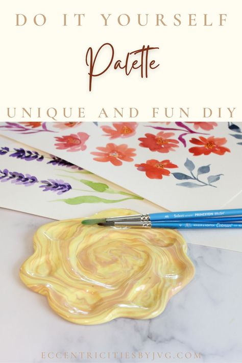 Learn how to make polymer clay palette in this fun and easy polymer clay palette DIY. Unique and fun palette designs. Make a colorful and gorgeous palette at home. DIY palette design ideas that will transform your art practice. This DIY palette is great to paint outdoors and take when traveling. This is the perfect polymer clay palette idea to make at home in a few hours. Great kids project idea, great gift idea for artists. Handmade gift idea for artists. Great gift idea for mom from kids. Clay Palette Diy, Clay Art Pallet, Diy Clay Paint Palette, Diy Clay Paint, Air Dry Clay Paint Palette, Diy Air Dry Clay Paint Palette, Clay Paint Palette, Polymer Clay Watercolor Palette, Fun Palette