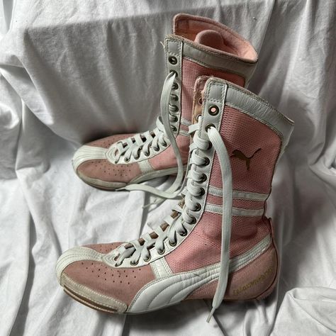 Puma Boots, Wrestling Boots, 90s Sneakers, Vintage Boxing, Adidas Boots, Boxing Boots, Boxing Shoes, 1st Dibs, Kicks Shoes