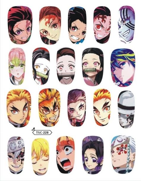 Naruto 3D Nail Art Stickers Decal Template Nail Stickers SP17134 - Harajuku Kawaii Fashion Anime Clothes Fashion Store - SpreePicky Anime Nail Art, Anime Nail, Diy Nails Stickers, Anime Decals, Nail Art 3d, Sharp Nails, Nail Drawing, Anime Nails, Winter Nails Acrylic