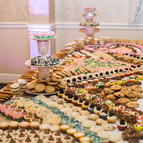 Delicious Design: Our Cookie Table Contest Winner & Runners-Up | Pittsburgh Magazine Cookie Table Wedding, Russian Tea Cookies, Cookie Buffet, Italian Lemon Cookies, Platter Display, Cookie Display, Wedding Cookie, Cookie Table, Party Food Platters