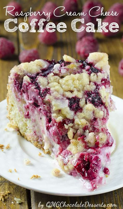 Raspberry Cream Cheese Coffee Cake, Cheese Coffee Cake, Raspberry Cream Cheese, Cream Cheese Coffee Cake, Crumb Cake Recipe, Raspberry Cream, Raspberry Recipes, Torte Cupcake, Slow Cooker Desserts