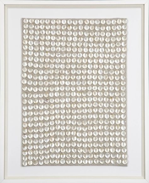 Mother of Pearl Fabric Artwork | INTERIORS ONLINE Pearl Artwork, Fabric Artwork, Textiles Artwork, Creating Texture, Shell Collection, Interiors Online, Fabric Armchairs, Fine Linen, Cushion Design