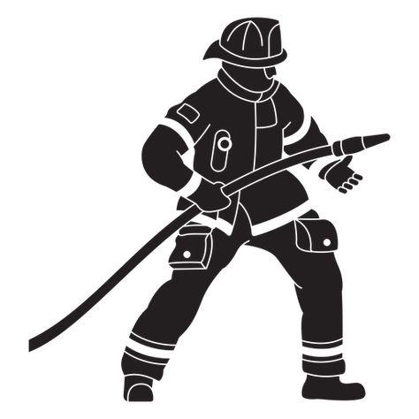 Firefighter Silhouette Image, Fireman Silhouette, Firefighter Silhouette, Firefighter Art, Beard Art, Fire Life, Badge Template, Sidewalk Art, Laser Engraved Ideas