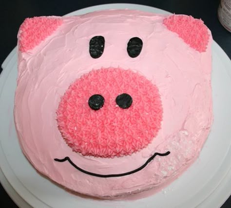 Pig Cake ~ Farm theme birthday ~ made by Leann Pig Head Cake, Cake Farm Theme, Cake Farm, Piggy Party, Animals Tattoos, Pig Birthday Cakes, Farm Theme Birthday, Farm Animals Birthday Party, Pig Birthday Party