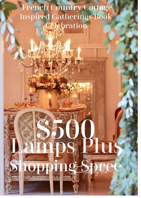 French style chandeliers to get the look & $500 Shopping Spree Giveaway - French Country Cottage Cottage Chandelier, Cottage French Country, Schonbek Chandelier, French Country Chandelier, French Dining Tables, Cottage French, French Chandelier, French Country Cottage, Dining Room Chandelier