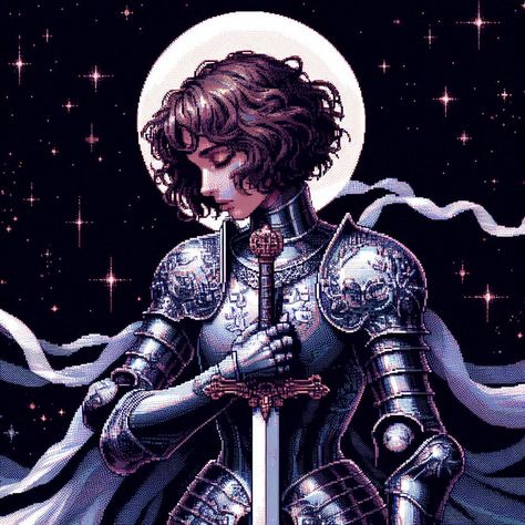 Noblewoman Aesthetic, Female Knight Aesthetic, Joan Of Arc Fanart, Female Knight Tattoo, Knight And Princess Aesthetic, Knight Aesthetics, Knight Woman, Knight Pfp, Female Knights