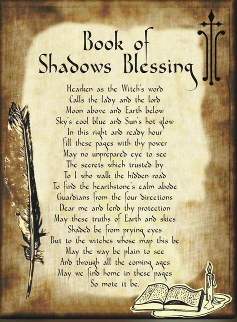 Book Of Shadows Blessing, Book Blessing, Candle Meanings, Book Of Shadows Spells, The Book Of Shadows, Witchcraft Spells For Beginners, Charmed Book Of Shadows, Spells For Beginners, Blessing Words