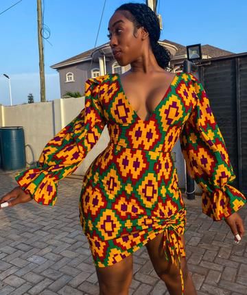 Ready to wear women's wear made just for you! Ankara For Women, Kente Outfits, Aja Naomi King, Kente Fabric, Kente Print, Kente Dress, Dashiki Dress, African Prom Dresses, Lace Dress Styles