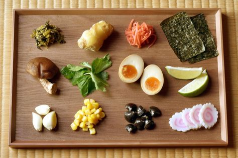 An Introduction to 30+ Different Ramen Toppings – APEX S.K. Ramen Ingredients, Ramen Toppings, Ingredients Photography, Top Ramen, Ramen Bar, Homemade Ramen, Japanese Soup, Ramen Restaurant, Fermented Cabbage